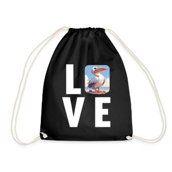 Pelicans Pelican - Drawstring Bag - black - Front
