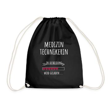 Medizintechnikerin Medizintechnik Studium Beruf - Turnbeutel - Schwarz - Vorne
