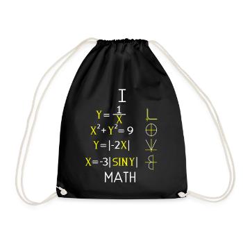 Math Math Math Teacher Mathematician - Drawstring Bag - black - Front