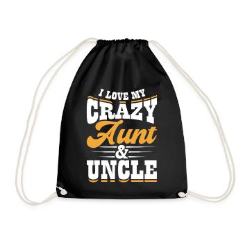 Best Aunt Uncle in the World Gift - Drawstring Bag - black - Front