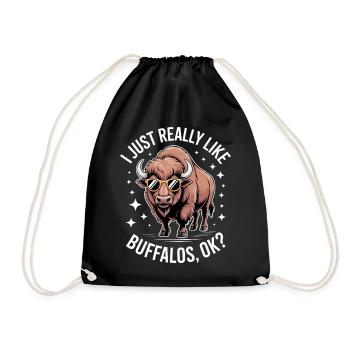 Buffalo Disant Buffalo Drôle Buffalo Cadeau - Sac de sport léger - noir - Devant