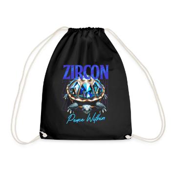 Birthstone Zircon December - Drawstring Bag - black - Front