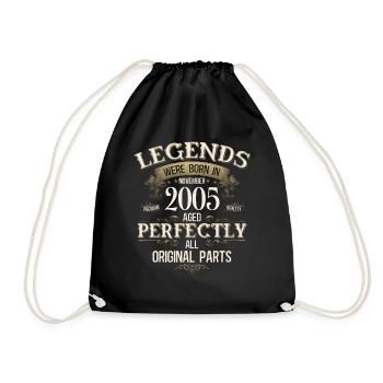 20th Birthday Legend November Vintage 2005 - Drawstring Bag - black - Front