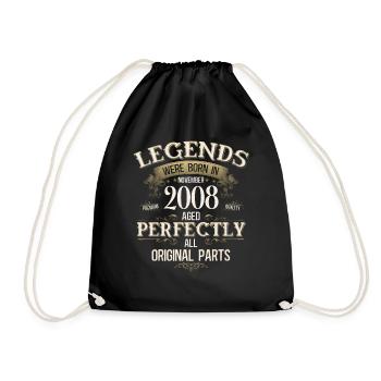 18ème Anniversaire Légende Novembre Millésime 2008 - Sac de sport léger - noir - Devant
