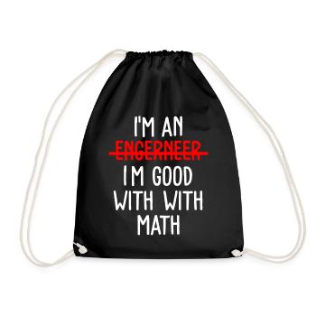 Math Math Math Teacher Mathematician - Drawstring Bag - black - Front