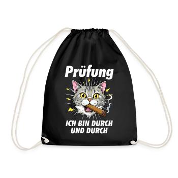 CAT Cigar Exam - Drawstring Bag - black - Front
