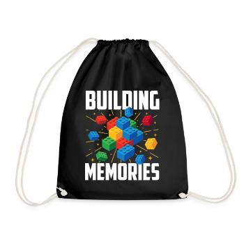 Building Memories Brick Builder Block Building - Drawstring Bag - black - Front