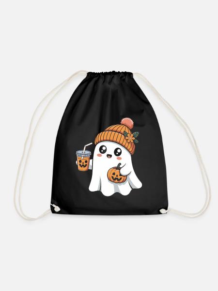 Geist Kürbis Gewürz Latte Halloween Spaß - Turnbeutel - Schwarz