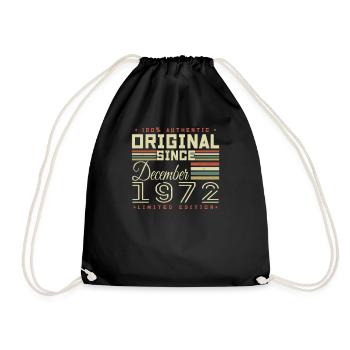 Les légendes sont nées en décembre 1972 - Sac de sport léger - noir - Devant