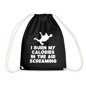 Calories in the Wind Screaming T-Shirt - Drawstring Bag - black - Front