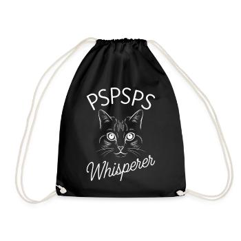 Katzenflüsterer PSPSPS - Turnbeutel - Schwarz - Vorne