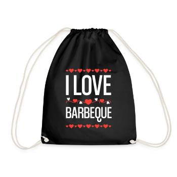 I Love Barbeque - Turnbeutel - Schwarz - Vorne
