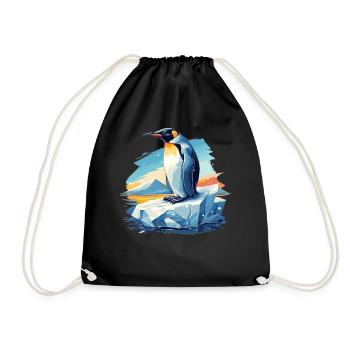 Pinguine Pinguin - Turnbeutel - Schwarz - Vorne