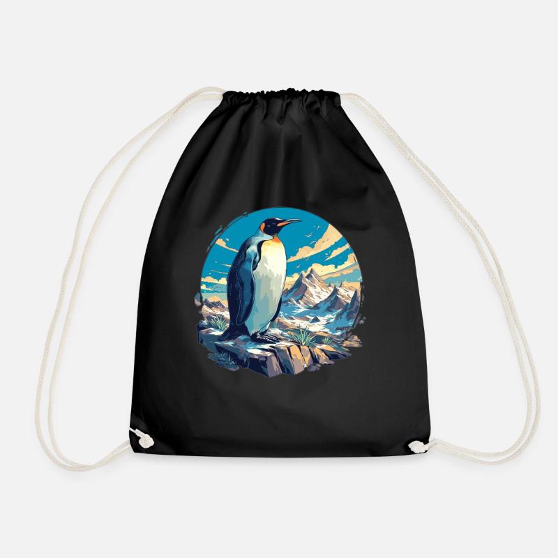Penguins Penguin - Drawstring Bag - black