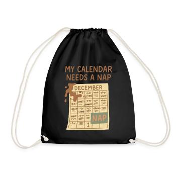Holiday Hangover Post Christmas Mood New Year - Drawstring Bag - black - Front