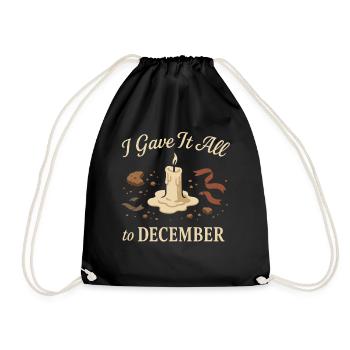 Holiday Hangover Post Christmas Mood New Year - Drawstring Bag - black - Front