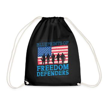 Plans de mécanique militaire des défenseurs de la liberté - Sac de sport léger - noir - Devant