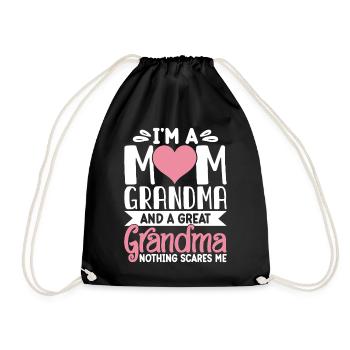 Cadeau de grand-mère Cadeaux de Noël Grand-mère - Sac de sport léger - noir - Devant
