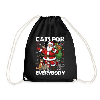 Cats For Everybody - Turnbeutel - Schwarz - Vorne