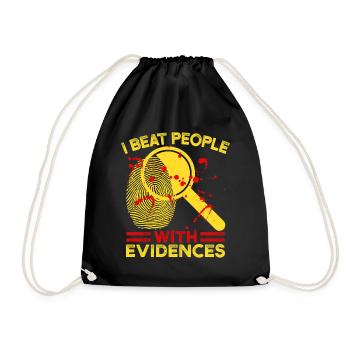 Forensic Science Major Beat People With Evidences - Drawstring Bag - black - Front