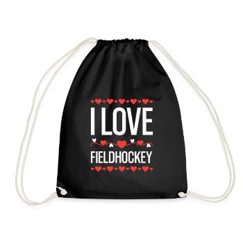 J’adore le hockey sur gazon - Sac de sport léger - noir - Devant