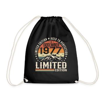 December 1977 - Drawstring Bag - black - Front