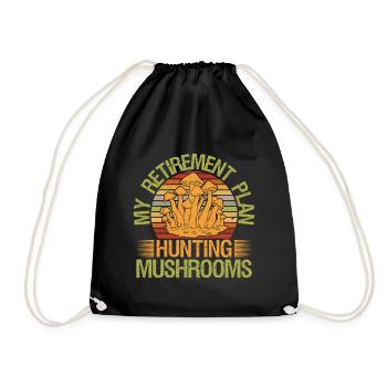 Champignon Cueillette Chasseur Plan de retraite Champignons - Sac de sport léger - noir - Devant