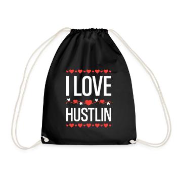 I Love Hustlin - Turnbeutel - Schwarz - Vorne