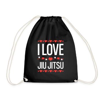 J’aime les cœurs de Jiu Jitsu - Sac de sport léger - noir - Devant