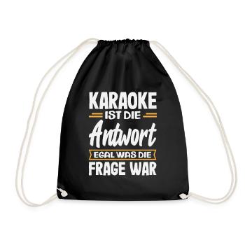 Le karaoké est la réponse Chant karaoké amusant - Sac de sport léger - noir - Devant