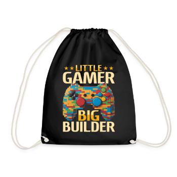 Building Blocks Gamer Gaming Brick Builder - Turnbeutel - Schwarz - Vorne