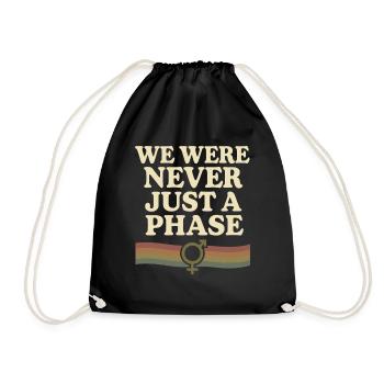 Groovy Pride Retro Equality Queer Story - Drawstring Bag - black - Front
