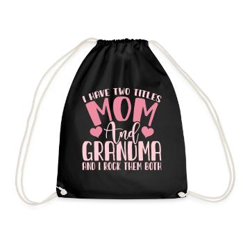 Oma Mama Geschenk Weihnachtsgeschenke Großmutter  - Turnbeutel - Schwarz - Vorne