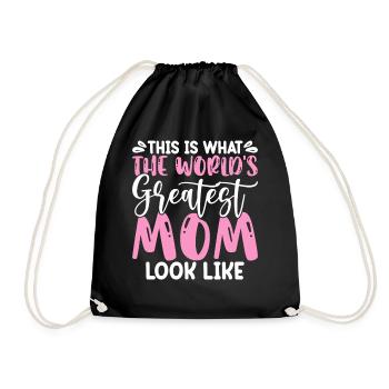 Mama Geschenk Weihnachtsgeschenke   - Turnbeutel - Schwarz - Vorne