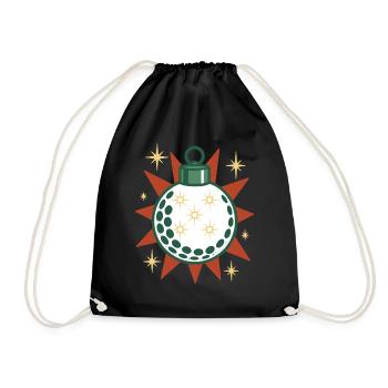 Drôle de balle de golf Joyeux Noël - Sac de sport léger - noir - Devant