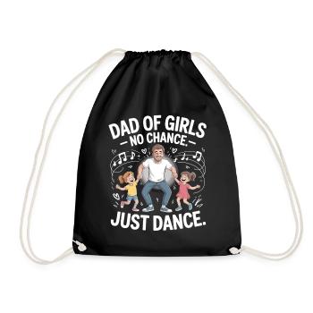 Dancing Girl Dad – No Chance, Just Dance - Sac de sport léger - noir - Devant