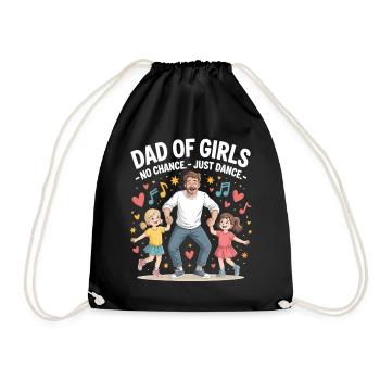 Dancing Girl Dad – No Chance, Just Dance - Sac de sport léger - noir - Devant