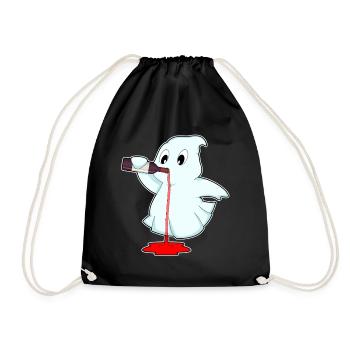 Spirit Bottle of Red Wine - Drawstring Bag - black - Front