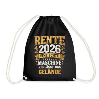 Retraite 2026 La machine quitte le site Vintage - Sac de sport léger - noir - Devant