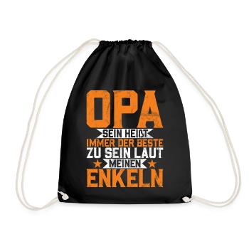 Being a grandpa means always being the best - Drawstring Bag - black - Front