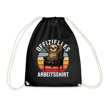 Chemise de travail officielle paresseux bureau disant - Sac de sport léger - noir - Devant