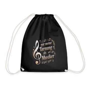 Métier de personnalisateur - mon camouflage en tant que musicien - Sac de sport léger - noir - Devant
