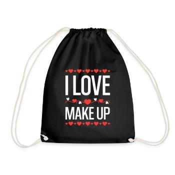 J’adore le maquillage design de cœur - Sac de sport léger - noir - Devant