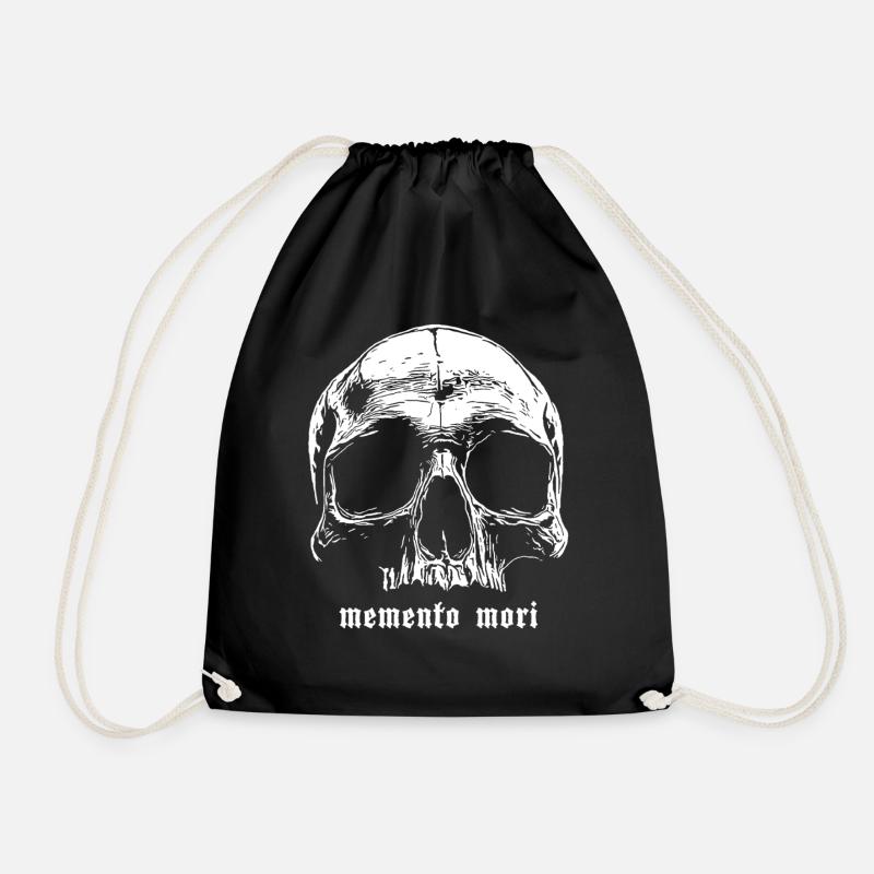 Schädel Memento Mori Design - Turnbeutel - Schwarz