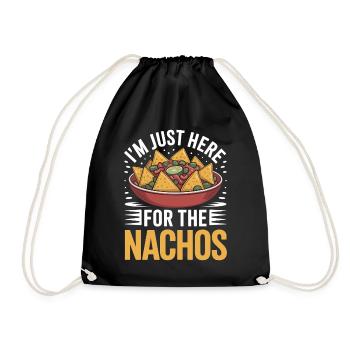 Tortilla Taco Mexican Food Nachos - Drawstring Bag - black - Front