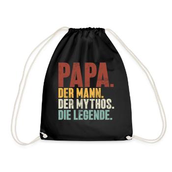 Papa L’Homme Le Mythe La Légende Rétro - Sac de sport léger - noir - Devant