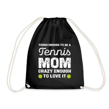 Maman de tennis : assez folle pour l’aimer - Sac de sport léger - noir - Devant