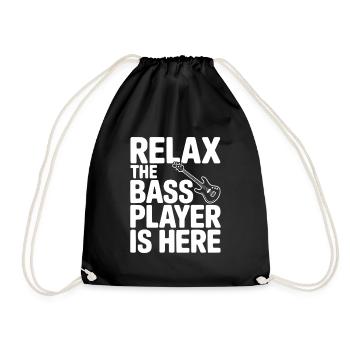 Relax the Bass Player is Here - Drawstring Bag - black - Front