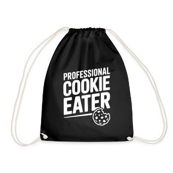 Professional Cookie Eater - Drawstring Bag - black - Front