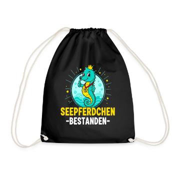 Hippocampe réussi cours de natation enfant - Sac de sport léger - noir - Devant